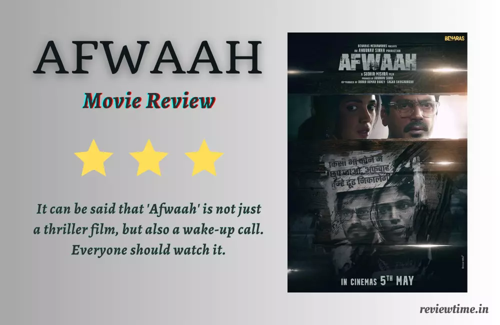 Afwaah Movie Review, Rating, Cast, Story